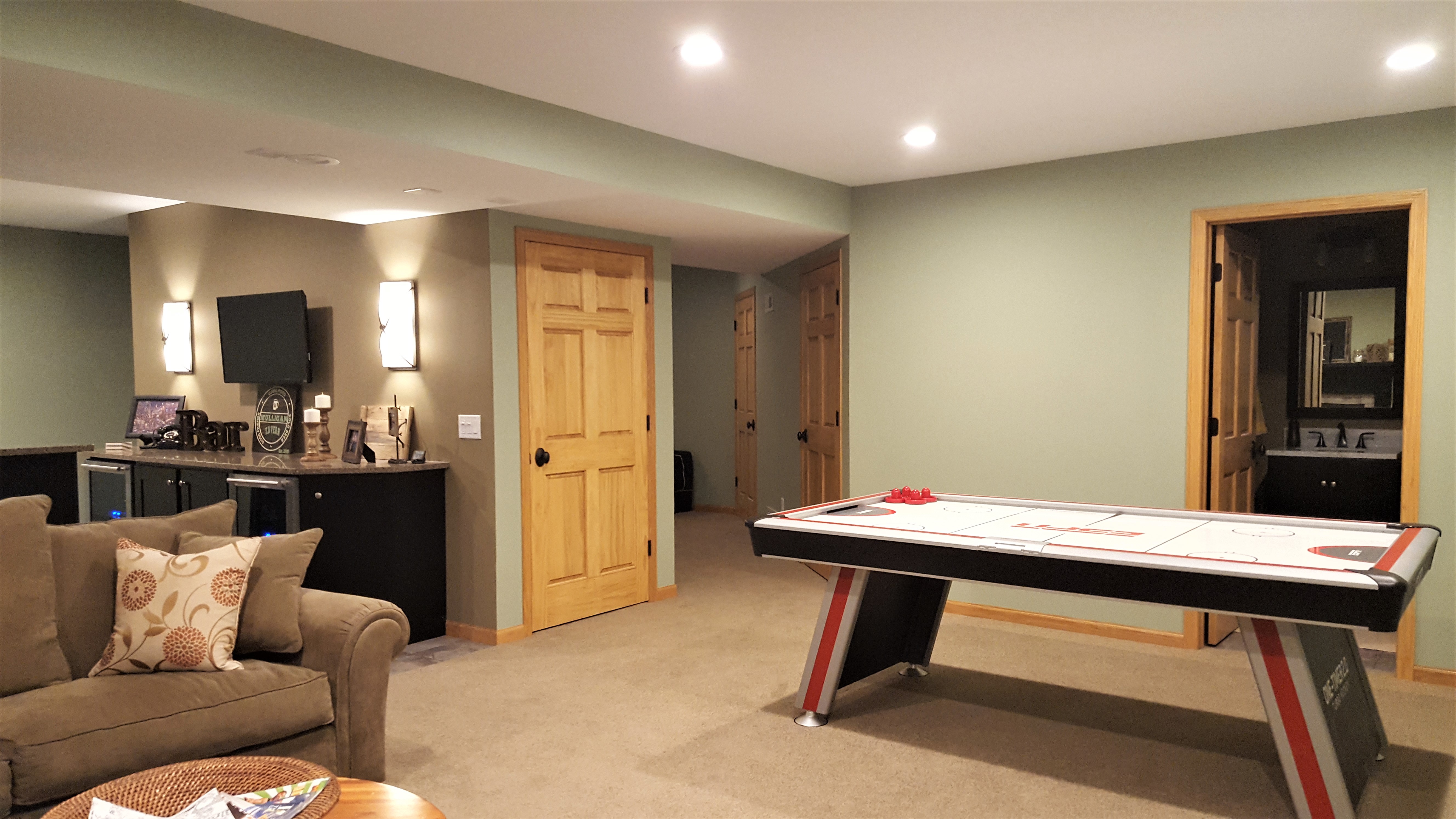 Finished Basement Creates Family Fun Space – Time 2 Remodel, LLC.